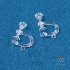 โปร่งใสต่างหูแปลงชุด DIY เครื่องประดับทําด้วยมือวัสดุอุปกรณ์เสริม No Pain เกณฑ์การออกแบบสกรูที่มองไม่เห็น