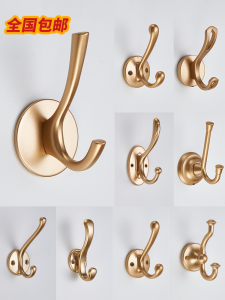 Bathroom Wall Mounted Clothes Hook Single Towel Hanger Entrance Coat Hook No Drilling Required Aluminum Alloy Oxidation Finish