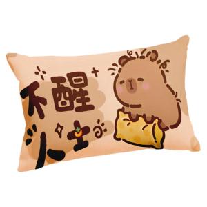 Cute Cartoon Dog Capybara Pillowcase Student Dormitory High Aesthetic Value Pillow Cover Soft Short Hair Velvet PP Cotton Filling