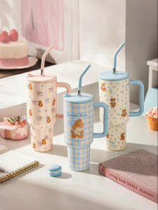 MODERN SWEETHOME | Fashionable Large Capacity Insulated Straw Cup Birthday Gift