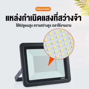 สปอร์ตไลท์ led 220v ไฟสปอร์ตไลท์ 1000W 50w 200w ไฟกลางแจ้ง Flood Light Saving ตกแต่งสวน ขนาด IP66 Waterproof