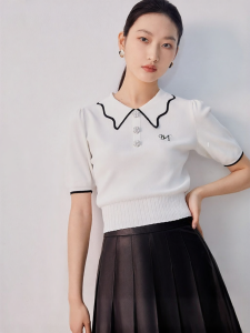 Vero Moda | Áo Phối Cổ Peter Pan Tay Bồng Ngọt Ngào Đeo Được