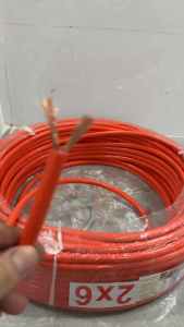 100 mét 50 mét Dây lõi đôi Vàng 25 4 6mm² vuông Dây nhựa Silicone mềm Dây điện gia đình mở rộng