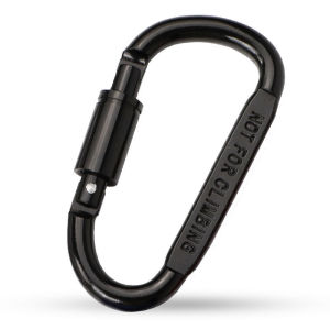 1Pcs Premium Aluminum D-Ring Locking Carabiners - Lightweight & Durable for Hiking Camping Keychains More - NOT for Climbing