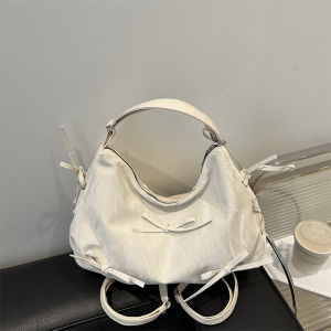 Fashionable Butterfly Knot Tote Bag Womens Large Capacity Versatile Crossbody Shoulder Bag Korean Style Casual Single Shoulder Bag