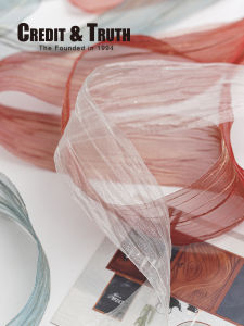 Ruy Băng Voan 4cm Ruy Băng Satin DIY Chất Liệu Dệt Bó Hoa Ruy Băng Trang Trí Kẹp Tóc Ruy Băng Gấp Xếp Ruy Băng Polyester