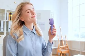 Handheld Fan with 100-Level Surging Wind Power & LED Digital Display - Lightweight & Portable