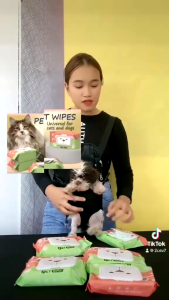 80pcs Pet Wipes Dog Wipes Cat Wipes Multifunctional Grooming Wet Tissues For Cleaning