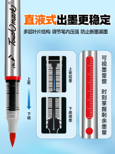 Touchmark White Straight Liquid Acrylic Marker Soft Tip Single Highlight Pen Acrylic Pen Ideal for Primary Art Education Non-Transparent Overlapping Colors Hand Drawing Watercolor Pen Red Black Highlighter