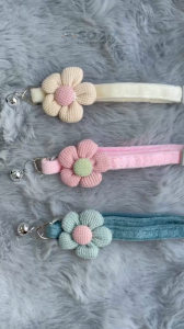 Timikimi Adjustable Cat Collar | Floral Design with Bell | Soft & Comfortable | Fits All Cats