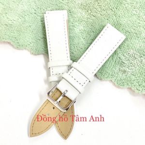Dây da Đồng Hồ đeo tay màu trắng size 12mm14mm16m18mm20mm