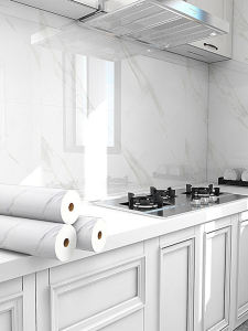 Kitchen Oil-Resistant Stickers Waterproof Self-Adhesive Wall Thickened Washable Fireproof High Temperature Resistant Wall Paper