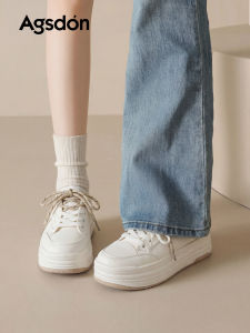Agsdon | Heel Lifting Summer Casual White Shoes