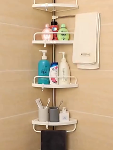 4 Layer Adjustable Corner Shelf Space Saving Bathroom Toilet Kitchen Storage Organizer Rack Heavy Duty Metal Rust Proof