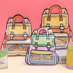 Cartoon Creative Portable Backpack Self-Sealing Bag Childrens Biscuits and Candy Storage Bag Class Gift Bag