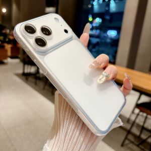 Slim Matte Phone Case for iPhone 17 Air 16 Plus 15 14 13 12 Pro Max Large Camera Window Lens Protection Soft Shockproof Cover