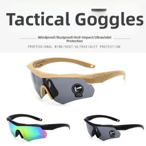 Military Style Tactical Shooting Goggles Impact Resistant Dust Proof Shatterproof