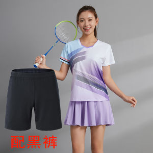 Quick Dry Breathable Badminton Uniform Set Running Sports Wear for Men And Women Volleyball Printed Clothing Fitness Gear