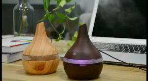 Taffware Humidifier Diffuser Aromaterapi Wood Grain 300ml (Humi K-H98) - Yellow & Brown