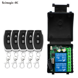 433Mhz 2 Channel Remote Control Wireless Switch DC 12V/24V RF 10A Receiver and 2CH Transmitter For Electromagnetic Lock Lighting
