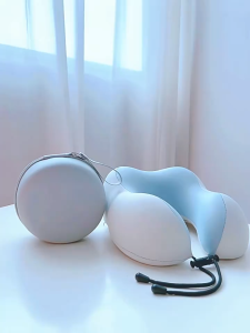 Bantal leher travel dewasa Neck Travel Pillow Soft Neck Brace Comfort Foam Cervical Collar Relieves Pain & Pressure