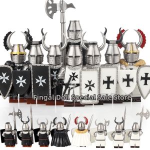 Medieval Theme Roman Knights Crusaders Construction Building Blocks