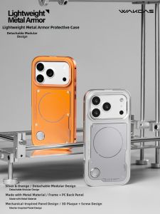 WAKCAS | Metal Magnetic Detachable Stylish Phone Case for iPhone 18