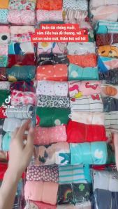 Set 10 quần dài cotton nhiều họa tiết dễ thương vải mềm mát co giãn thoải mái cho bé