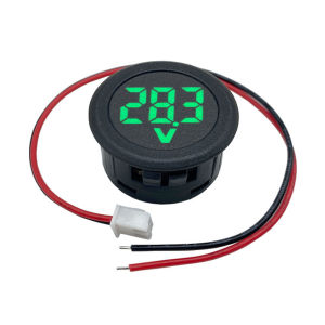 Round DC 4-100V LED Digital Display Circular Two-wire Voltmeter DC Digital Voltmeter Head Display Reverse Connection Protection