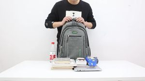 Mr. Classy Granger Large Capacity Canvas Backpack for Men Students School Bag