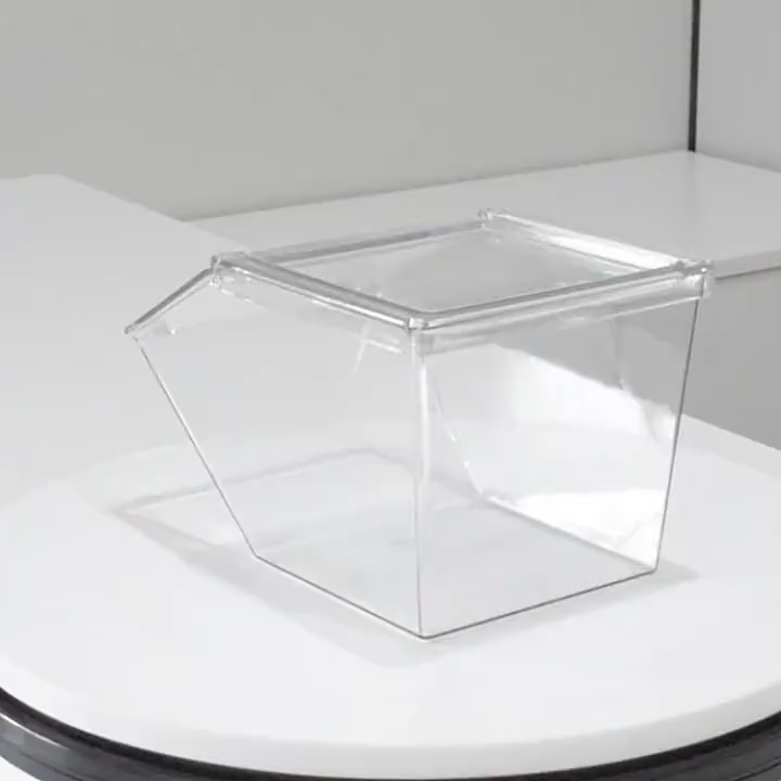 Acrylic Coffee Capsule Snacks Candy Storage Box Tea Bag Desktop Organizer With Lid Display Rack