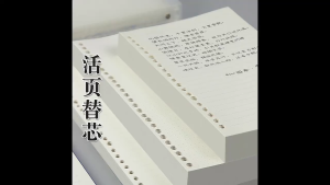 กระดาษเจาะรู แบบมีเส้น กระดาษโน๊ต โน๊ตบุ๊คเติมเกลียวBinder กระดาษรีฟิล Refill paper