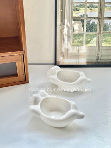 Cute Bear Ceramic Dipping Sauce Dish Creative 3D Seasoning Plate Tomato Ketchup Vinegar Dish Korean Style Home Use Cartoon Pattern