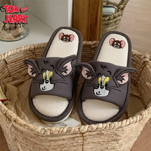 Dép Vải Lanh Cotton Tom Cat Mouse Cat Dành Cho Nam Và Nữ Mùa Xuân Hè Đi Trong Nhà Dép Đi Trong Nhà Bằng Vải Cotton Lanh Cho Cặp Đôi