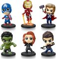 Action Figure Avengers | Pajangan Captain America Iron Man Thor Odinson Hulk Black Widow Hawkeye | Steve Rogers Tony Stark Bruce Banner Natasha Romanoff Clint Barton. 