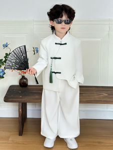 Chic Chinese Style Boys Hanfu Costume Set Spring Autumn New Fashionable Childrens Formal Wear Performance Outfit Ensemble
