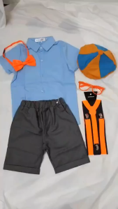 Blippi Dress Up! Role Play Costume Hat Glasses Suspenders Bow Tie New ◎ ♟