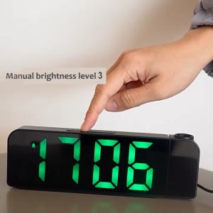 Digital Alarm Clock Electronic Wall Clock Temperature/Date USB Charging Dual Alarm Clock Multifunctional for Home Office