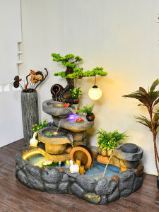 Outdoor Water Feature Rock Garden Fountain Circular Pool Balcony Indoor Landscape Outdoor Arrangement Villa Courtyard Fish Pond