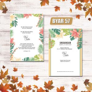 Blangko Undangan Kertas Undangan Pernikahan BYAR 57 Harga Termurah Gratis File Setting