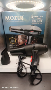 MOZER 5000W Hair Dryer MZ-9100 Professional Hair Blower Fast Dry Low Noise Strong Wind Anti-Frizz Negative Ions Dryer Pengering Rambut
