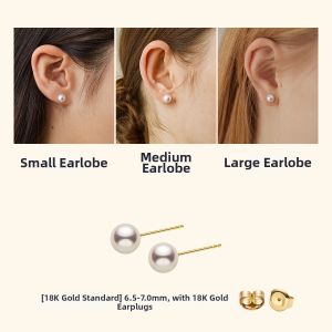 Helas | Minimalist Lustrous Akoya Pearl Stud Earrings 18K Gold