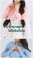 Uniform Studio เสื้อเชิ้ต LzyTex แขนยาวสีดำหญิง ไม่กลัวยับ ผ้ากัน UV นุ่ม เบา เย็นสบาย. 