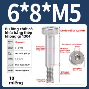 BAIRUITE | Vít Giới Hạn Vai Inox 304 Cao Cấp