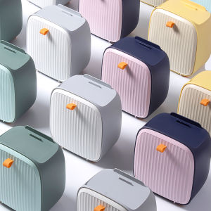 Nordic Style Mini Desktop Trash Can Office Living Room Bedroom Flip Cover Storage Bucket Cute Small Size Home Cleaning Tool