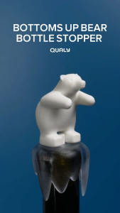 Bottoms up Bear Bottle Stopper ที่ปิดขวดไวน์ ที่อุดขวดเครื่องดื่ม ดีไซน์ หมีขั้วโลก Qualy(ควอลี่)