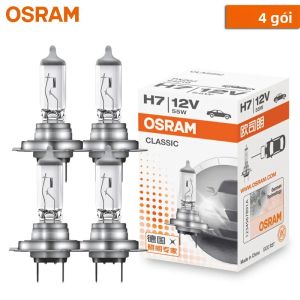 OSRAM 4 H7 Bóng Đèn Pha Ô Tô Cổ Điển 12V 55W 3200K Trắng PX26d Đèn Halogen Cao Chùm Sáng Thấp 64210 Tiêu Chuẩn Tự Động
