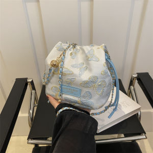 Túi Đeo Chéo Nữ Thiết Kế Mới 2024 Túi Đeo Vai Đơn Dây Xích Phong Cách Trung Hoa Túi Đeo Chéo Hình Thùng Thời Trang Cho Thanh Thiếu Niên