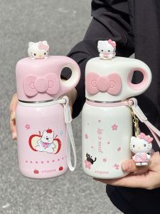 Cốc Nước Cách Nhiệt Dễ Thương Bằng Thép Không Gỉ 316 Cốc Nước Đi Kèm Tay Cầm Di Động Cốc Nước Giữ Nhiệt Cho Học Sinh