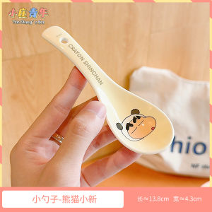 Adorable Ceramic Spoon Cartoon Character Soup Spoon Childrens Dining Utensils High Aesthetic Value Home Use Ladle